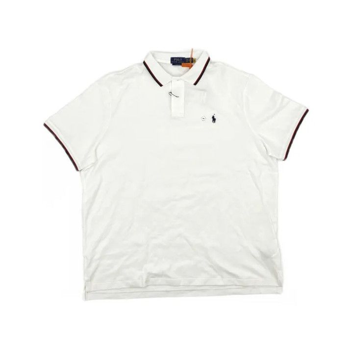 Polo Ralph Lauren Polo Ralph Lauren Classic Logo Stripe Short Sleeve Polo Size US XXL / EU 58 / 5 - 2 Thumbnail