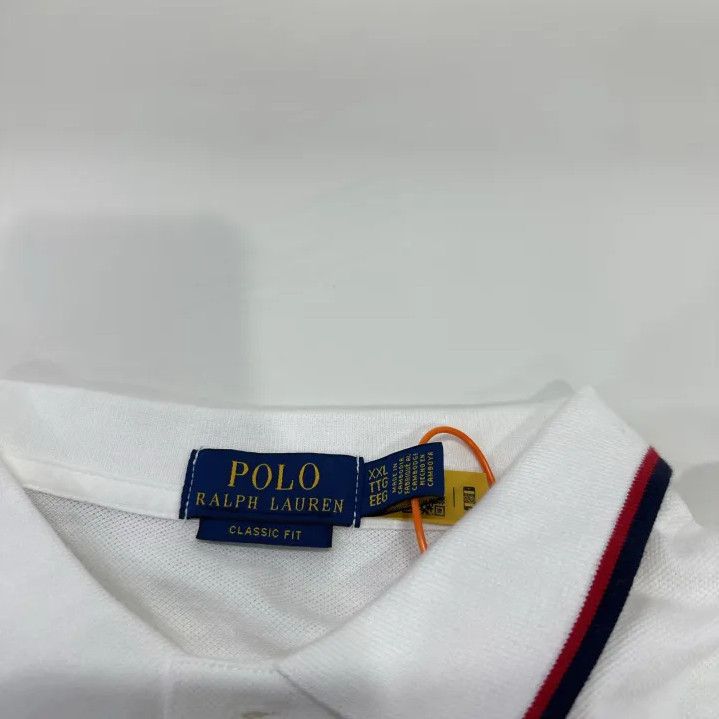 Polo Ralph Lauren Polo Ralph Lauren Classic Logo Stripe Short Sleeve Polo Size US XXL / EU 58 / 5 - 4 Thumbnail