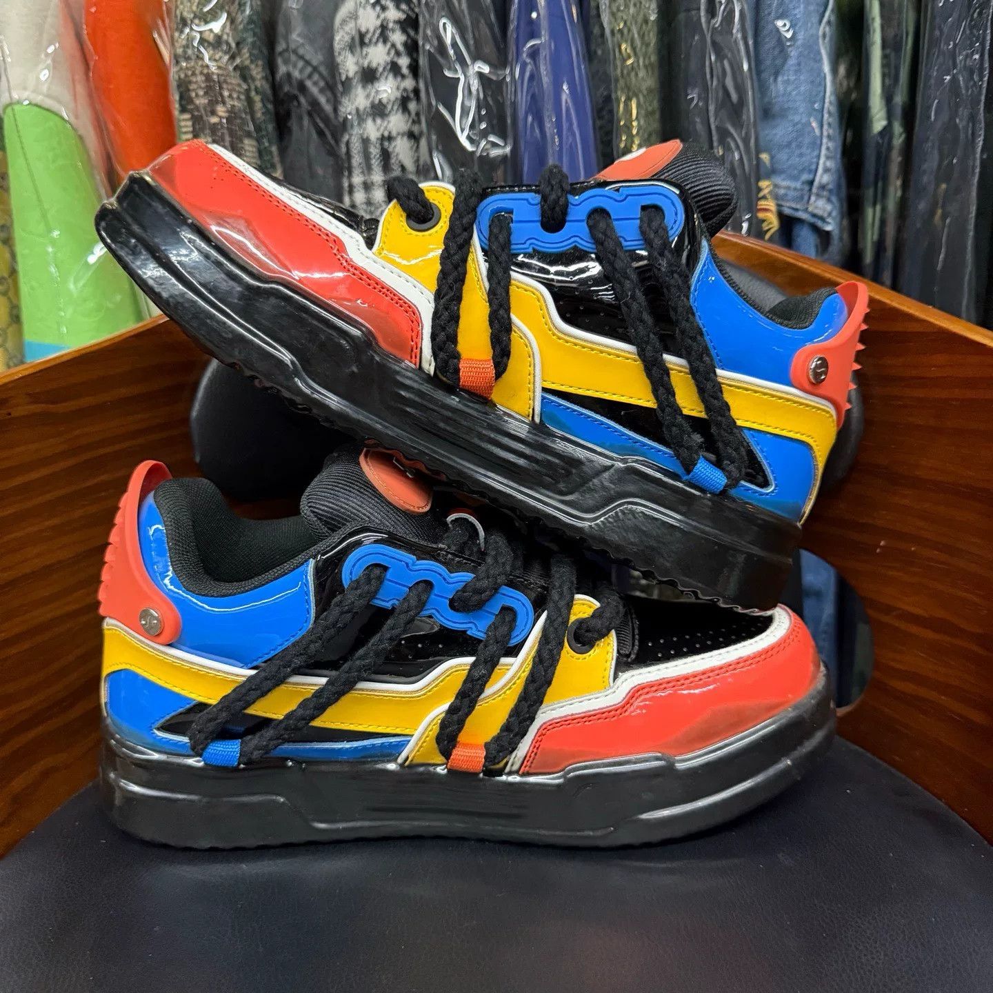 Other Collab Black Lowtop Sneakers S Men Size US 10 / EU 43 - 7 Thumbnail