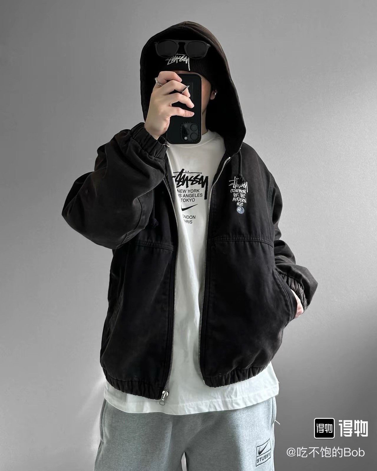 Stussy Stussy Distressed Black Light Jacket XL Men Size US XL / EU 56 / 4 - 7 Thumbnail