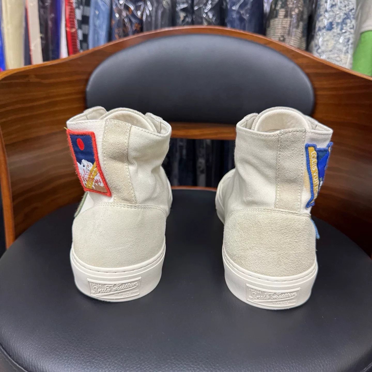 Louis Vuitton Louis Vuitton Canvas Hitop Sneakers 41 Men Size US 8.5 / EU 41-42 - 3 Thumbnail