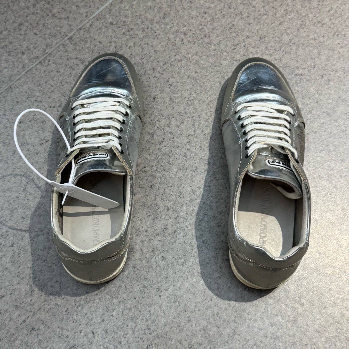Armani Armani Silver Lowtop Sneakers 41 Men Size US 8.5 / EU 41-42 - 8 Thumbnail
