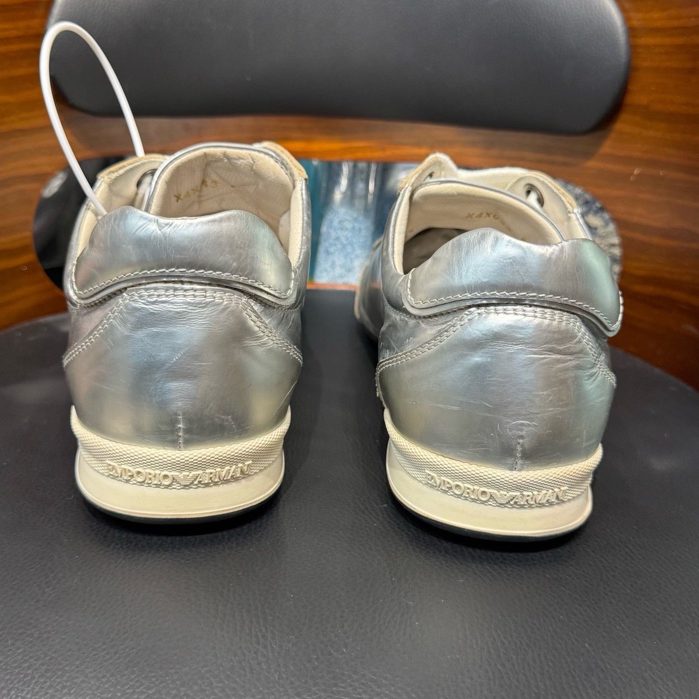 Armani Armani Silver Lowtop Sneakers 41 Men Size US 8.5 / EU 41-42 - 3 Thumbnail