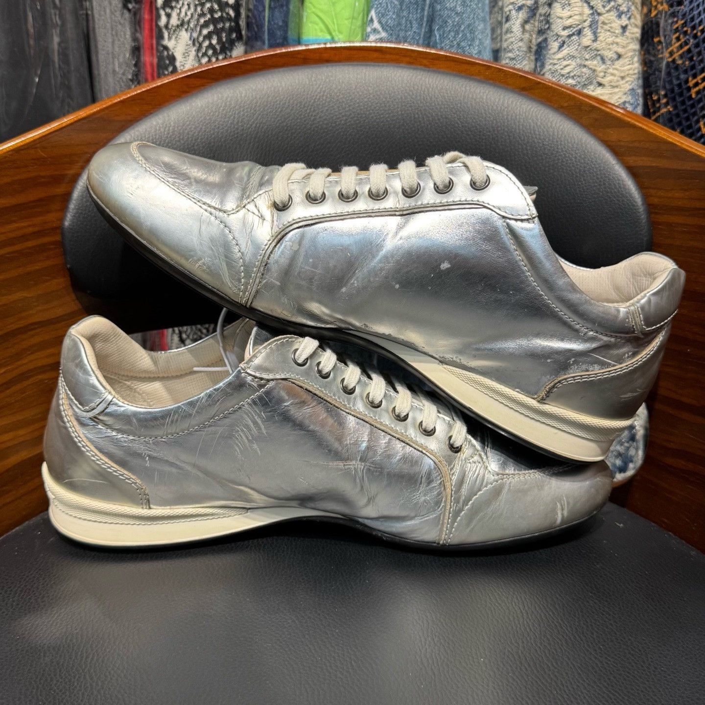 Armani Armani Silver Lowtop Sneakers 41 Men Size US 8.5 / EU 41-42 - 7 Thumbnail