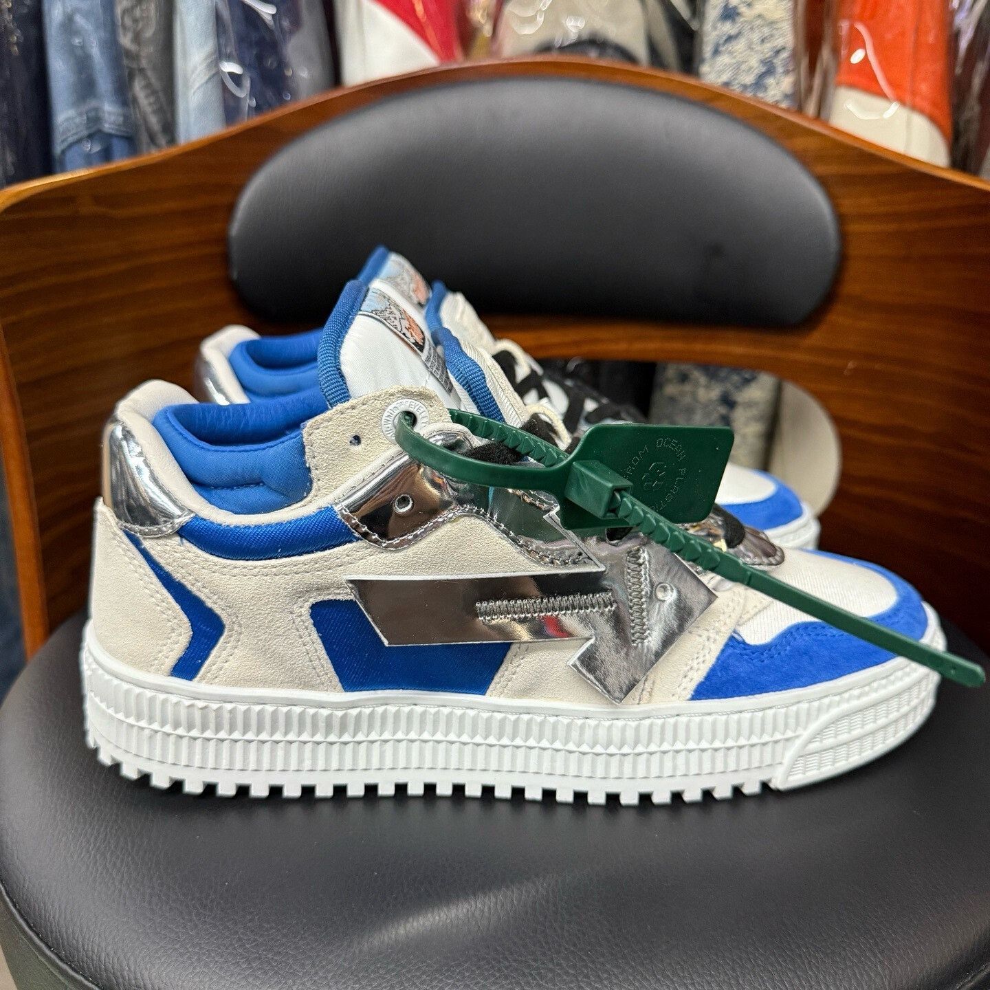 Off-White Off-White Blue Lowtop Sneakers 40 Men Size US 7.5 / EU 40-41 - 4 Thumbnail