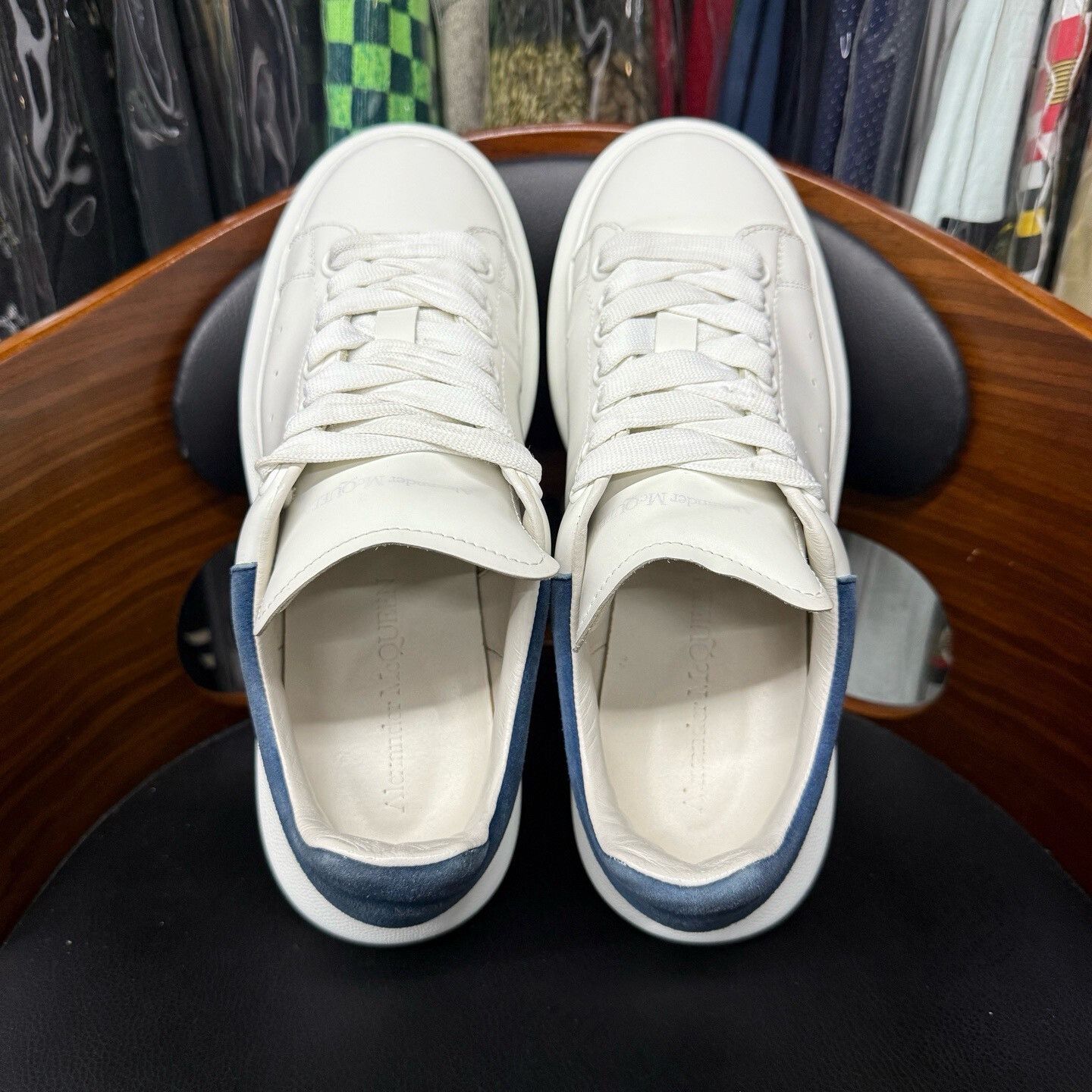 Alexander McQueen Alexander McQueen Blue Lowtop Sneakers 40 Men Size US 7.5 / EU 40-41 - 8 Thumbnail
