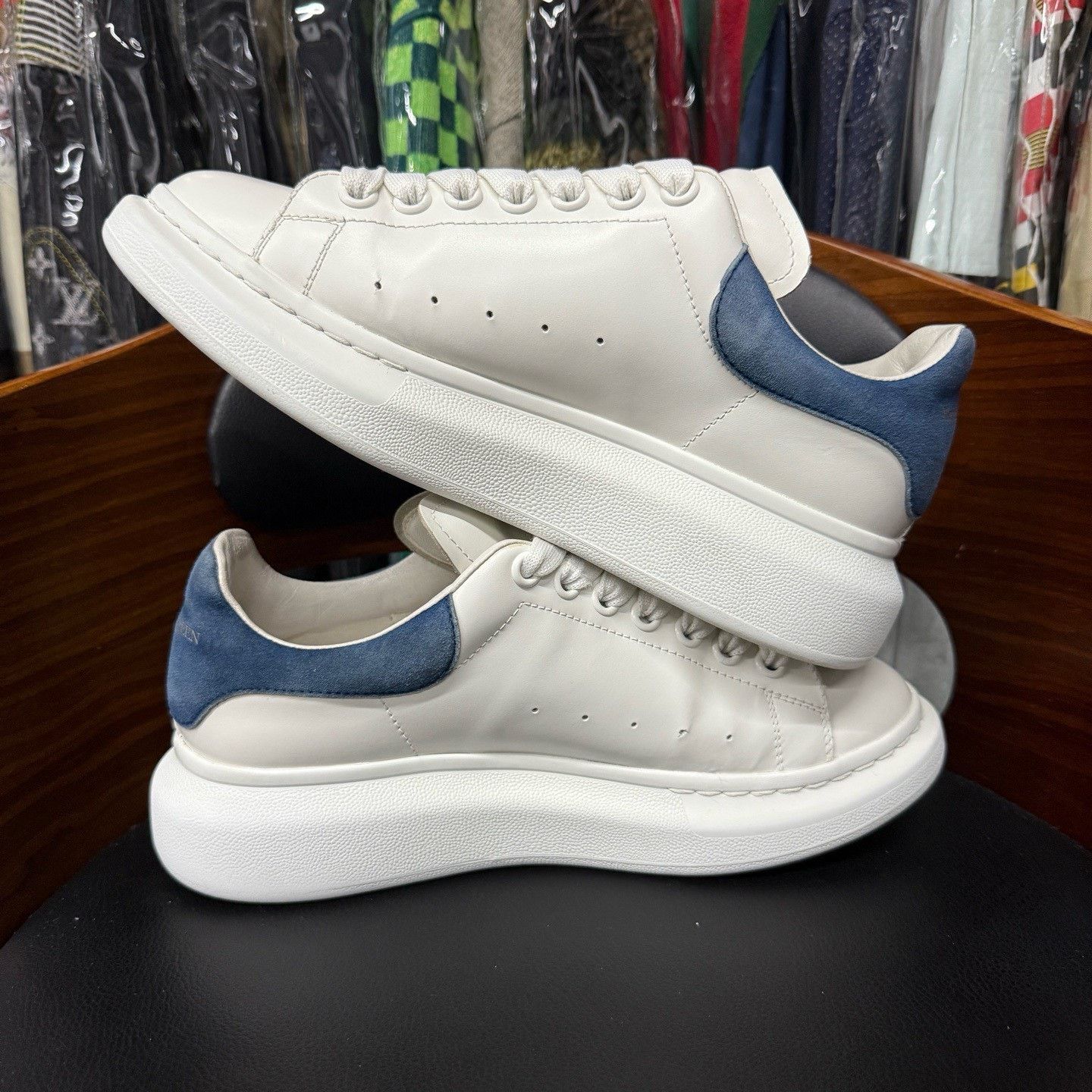 Alexander McQueen Alexander McQueen Blue Lowtop Sneakers 40 Men Size US 7.5 / EU 40-41 - 7 Thumbnail