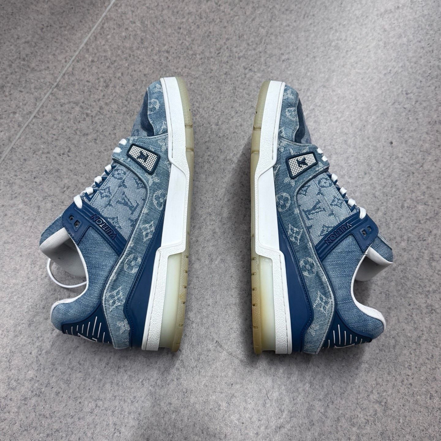 Louis Vuitton Louis Vuitton Training Denim Blue Lowtop Sneakers 42 Men Size US 9 / EU 42 - 8 Thumbnail