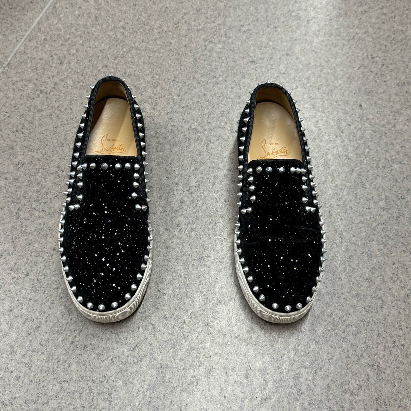 Christian Louboutin Christian Louboutin Velvet Red Lowtop Sneakers 37 Women Size US 6.5 / IT 36.5 - 5 Thumbnail