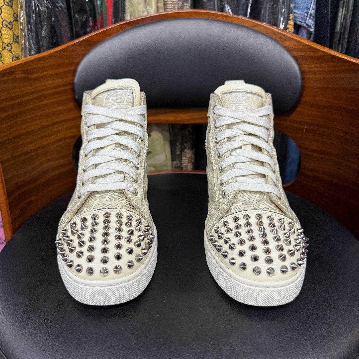 Christian Louboutin Christian Louboutin Gold Hitop Sneakers 38 Men Size US 6 / EU 39 - 2 Thumbnail