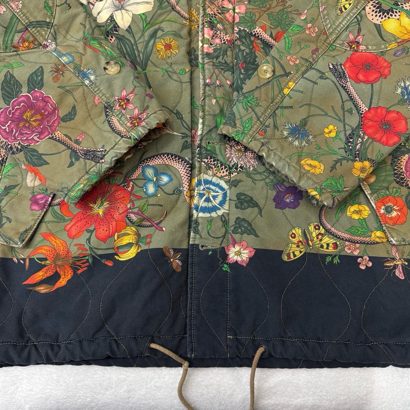 Gucci Gucci Floral Cotton Green Heavy Coat 46 Men Size US S / EU 44-46 / 1 - 2 Thumbnail