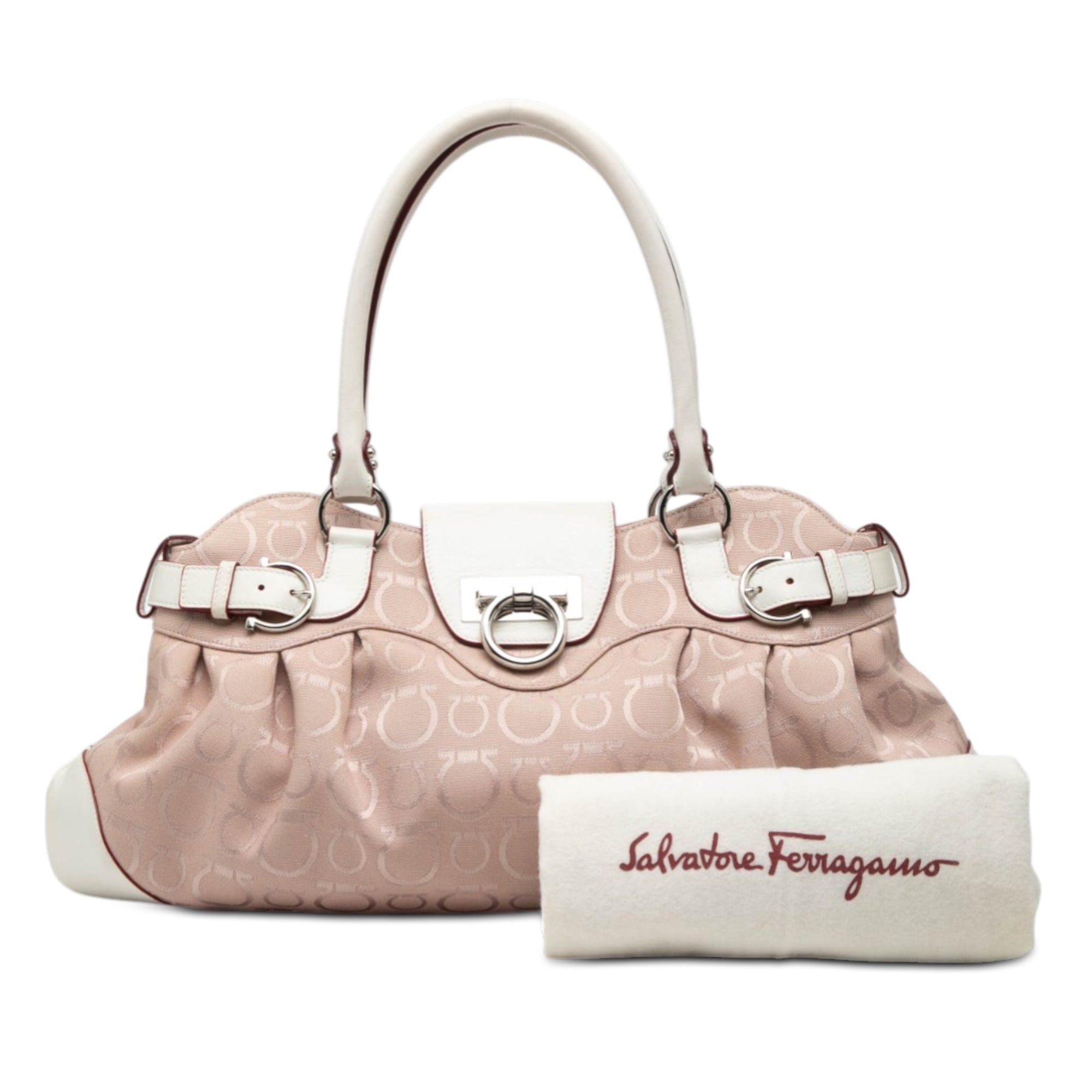 Salvatore Ferragamo Gancini Canvas Marisa Handbag Size ONE SIZE - 7 Thumbnail