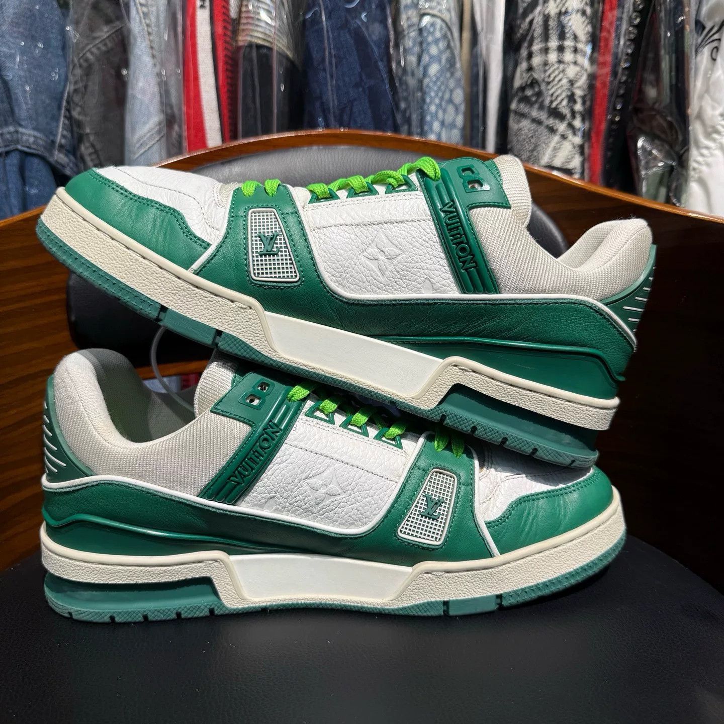 Louis Vuitton Louis Vuitton Training Green Lowtop Sneakers 41 Men Size US 8.5 / EU 41-42 - 7 Thumbnail