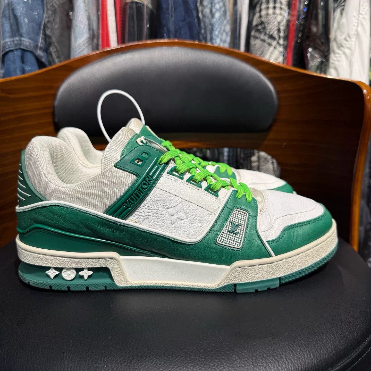 Louis Vuitton Louis Vuitton Training Green Lowtop Sneakers 41 Men Size US 8.5 / EU 41-42 - 4 Thumbnail