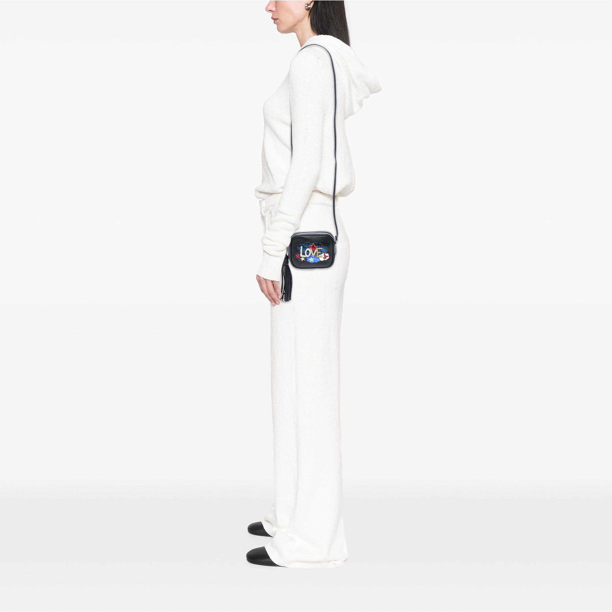 Saint Laurent Paris Mini Embroidered Nappa Love Blogger Camera Bag Size ONE SIZE - 7 Thumbnail