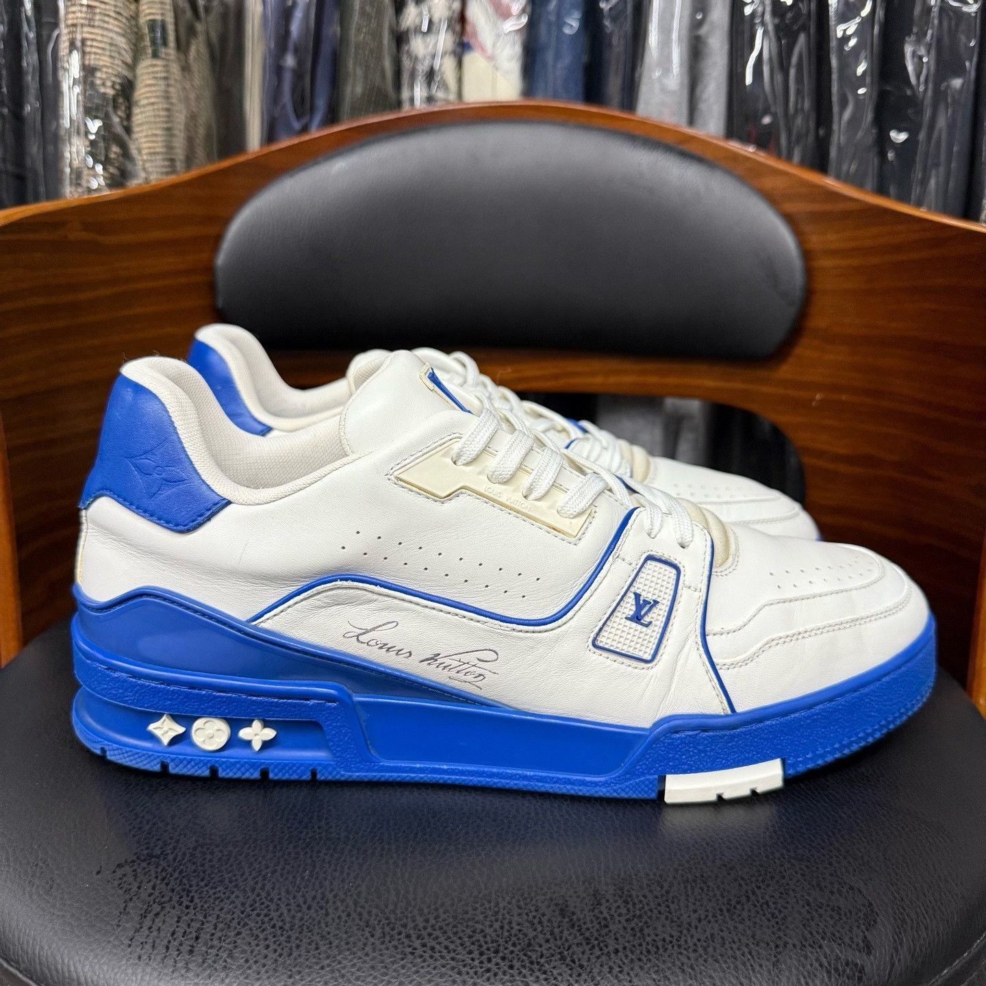 Louis Vuitton Louis Vuitton Training Blue Lowtop Sneakers 42 Men Size US 9 / EU 42 - 4 Thumbnail