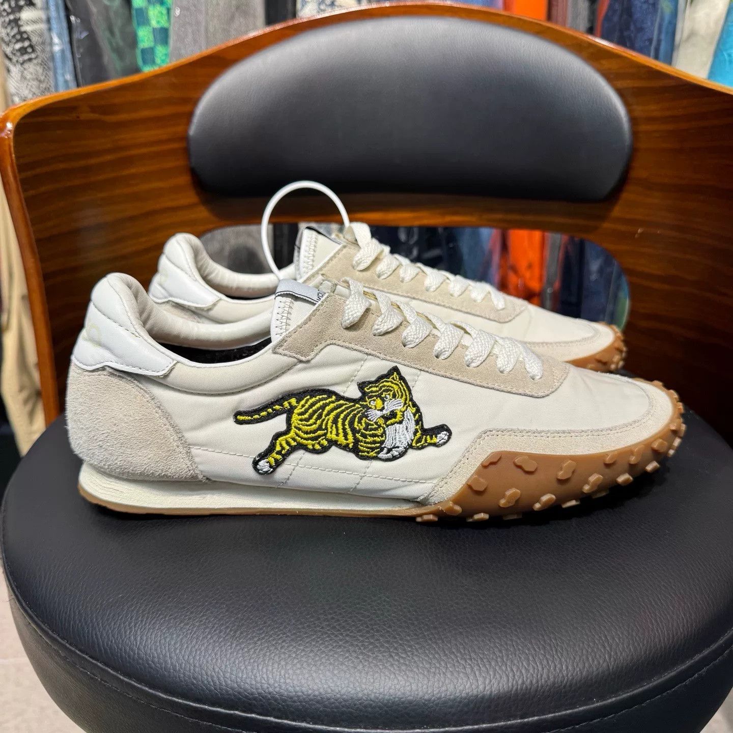 Kenzo Kenzo Tiger Embroidered White Lowtop Sneakers 42 Men Size US 9 / EU 42 - 4 Thumbnail