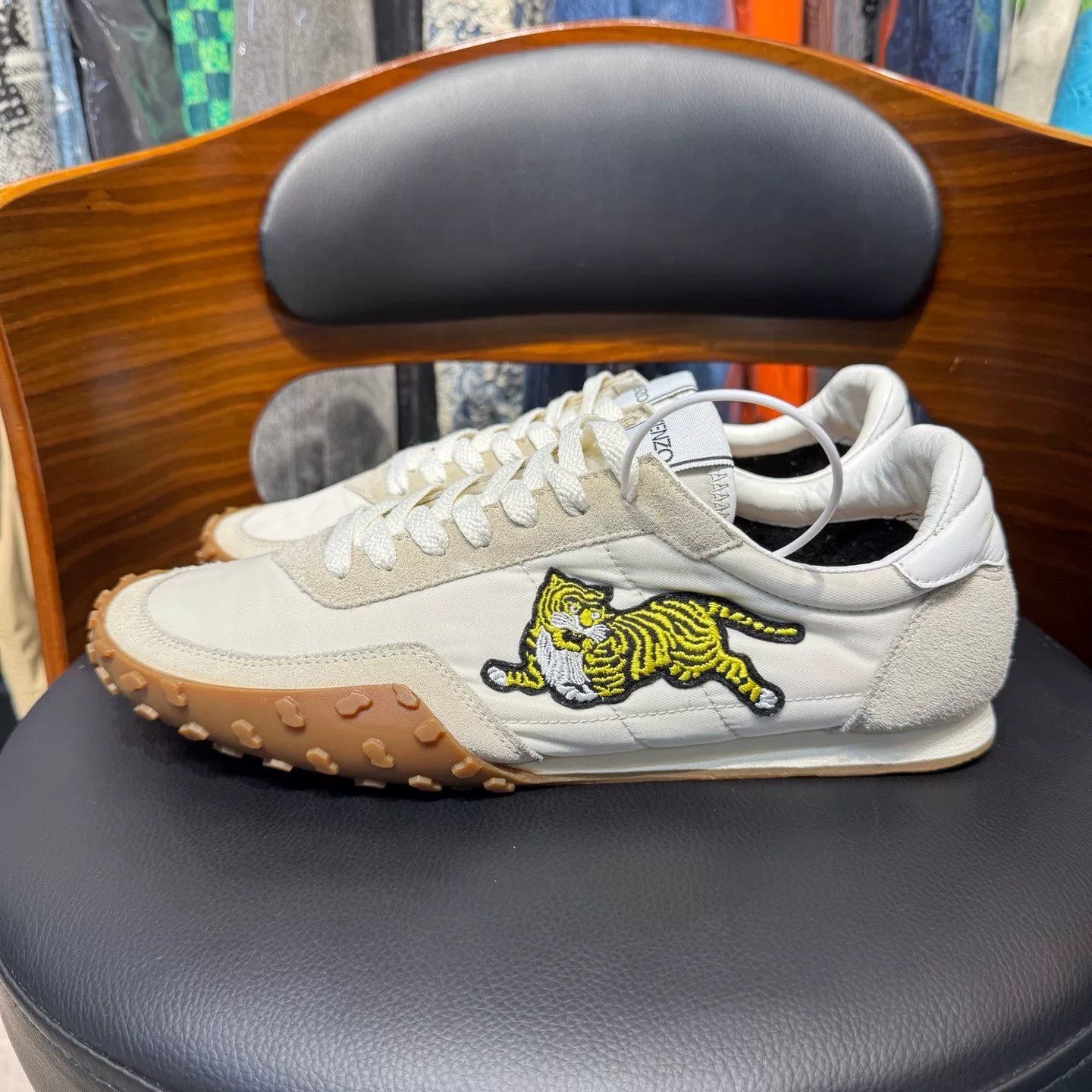 Kenzo Kenzo Tiger Embroidered White Lowtop Sneakers 42 Men Size US 9 / EU 42 - 6 Thumbnail