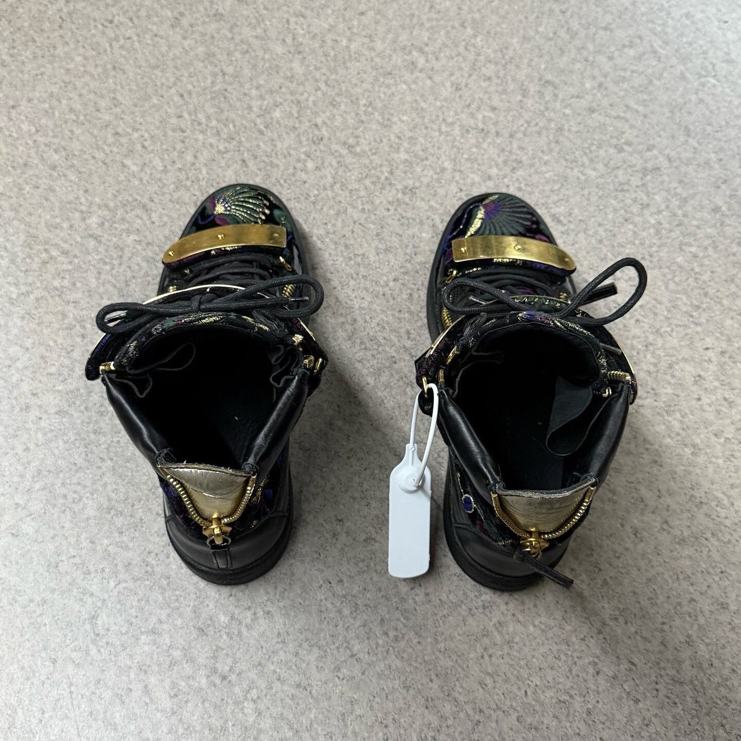 Giuseppe Zanotti Giuseppe Zanotti Casual Embroidered Black Hitop Sneakers Men Size US 7.5 / EU 40-41 - 8 Thumbnail