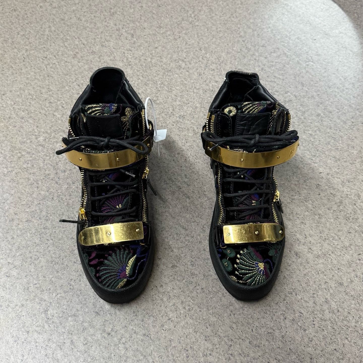 Giuseppe Zanotti Giuseppe Zanotti Casual Embroidered Black Hitop Sneakers Men Size US 7.5 / EU 40-41 - 5 Thumbnail