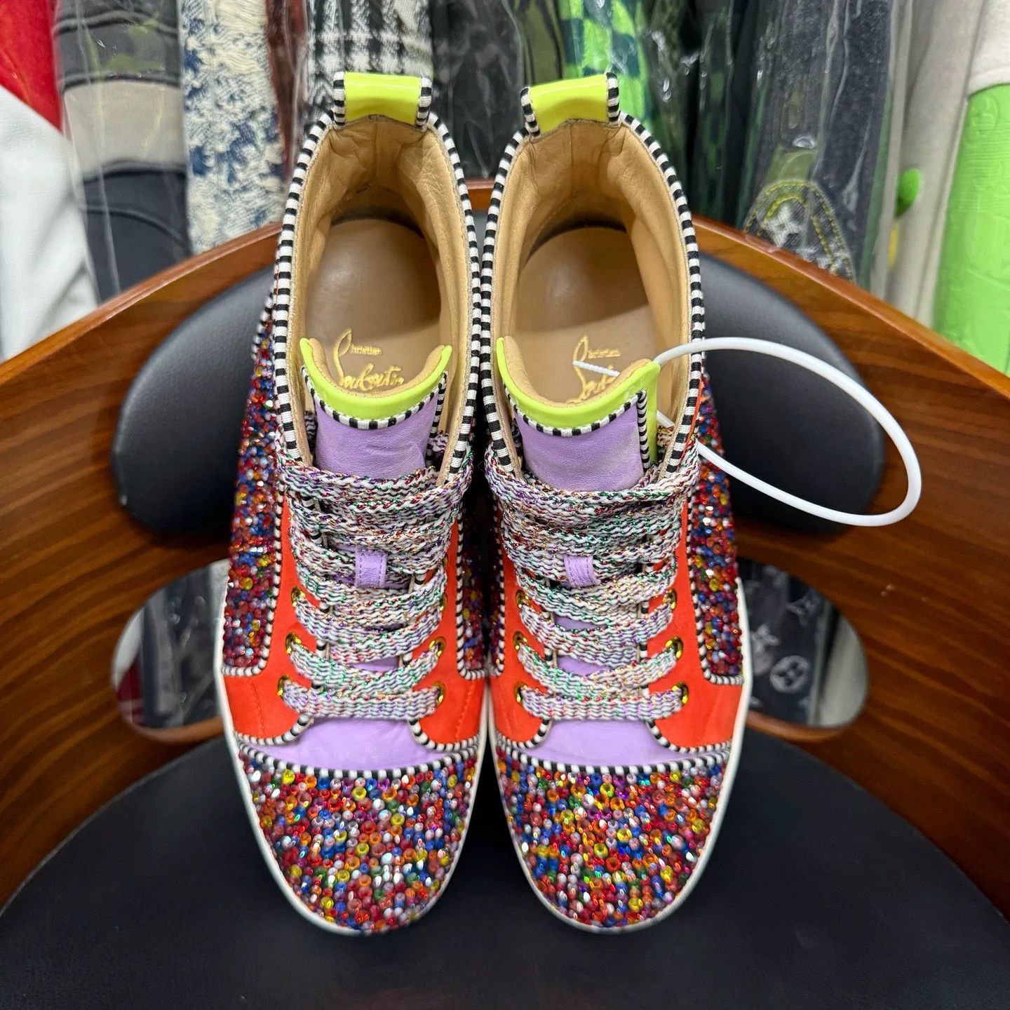 Christian Louboutin Christian Louboutin Multi Hitop Sneakers 38 Women Size US 7.5 / IT 37.5 - 5 Thumbnail