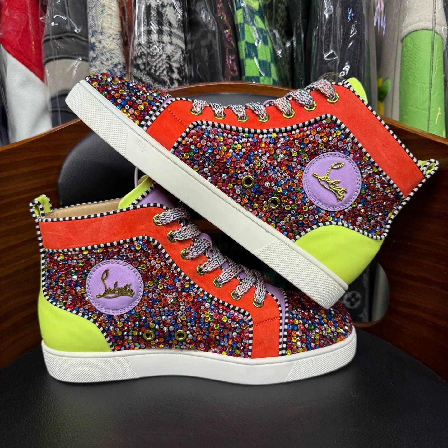 Christian Louboutin Christian Louboutin Multi Hitop Sneakers 38 Women Size US 7.5 / IT 37.5 - 7 Thumbnail