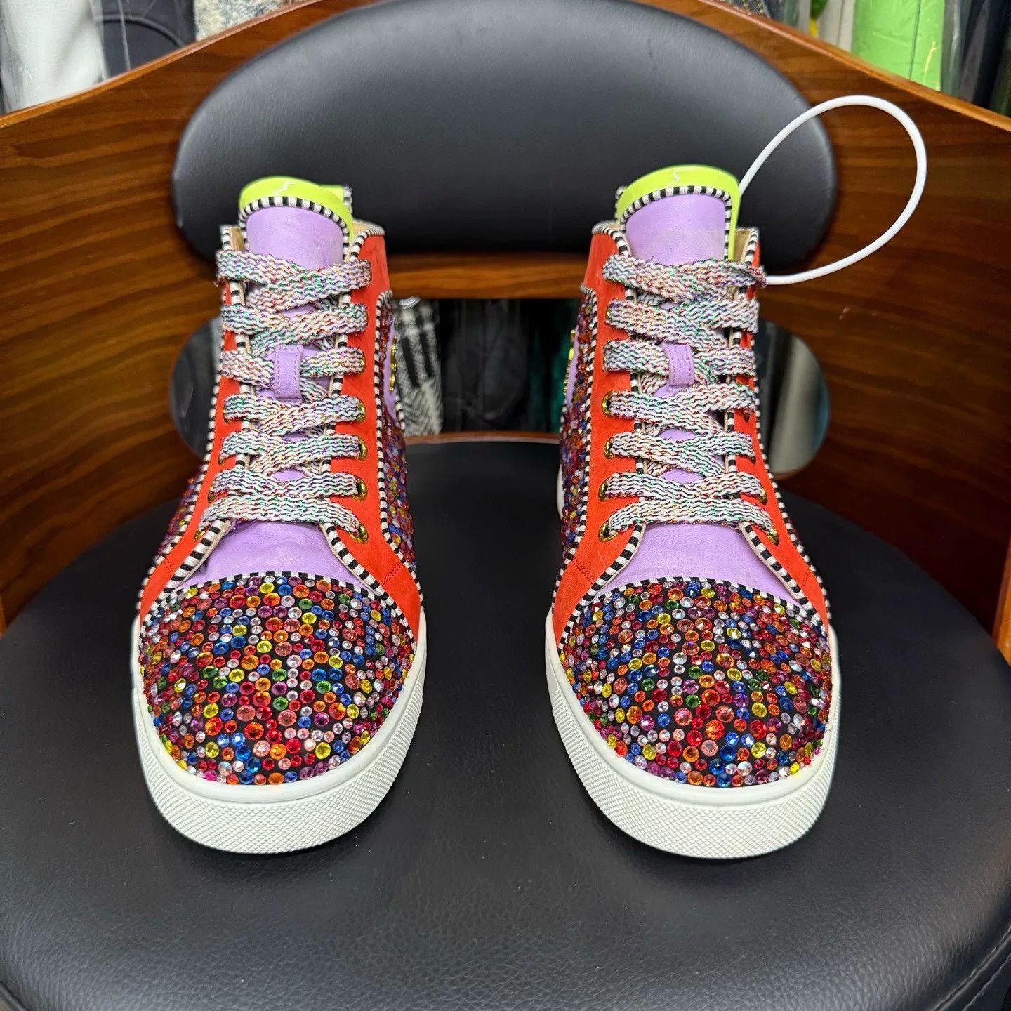 Christian Louboutin Christian Louboutin Multi Hitop Sneakers 38 Women Size US 7.5 / IT 37.5 - 2 Thumbnail