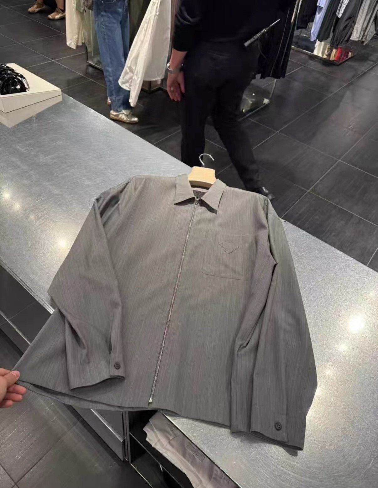 Prada Prada Wool Gray Light Jacket L Men Size US L / EU 52-54 / 3 - 7 Thumbnail