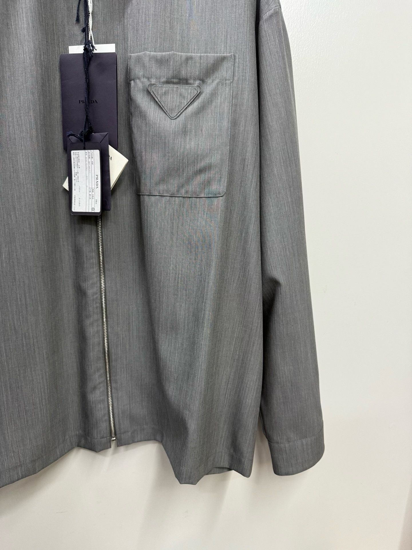 Prada Prada Wool Gray Light Jacket L Men Size US L / EU 52-54 / 3 - 2 Thumbnail