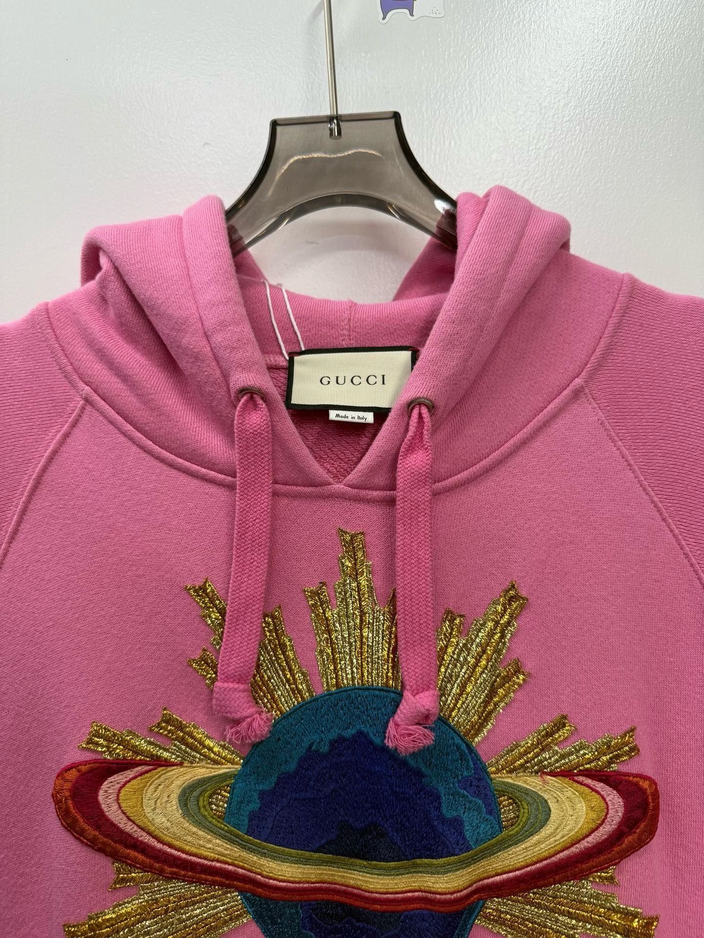 Gucci Gucci Embroidered Pink Hoodie S Women Size S / US 4 / IT 40 - 2 Thumbnail