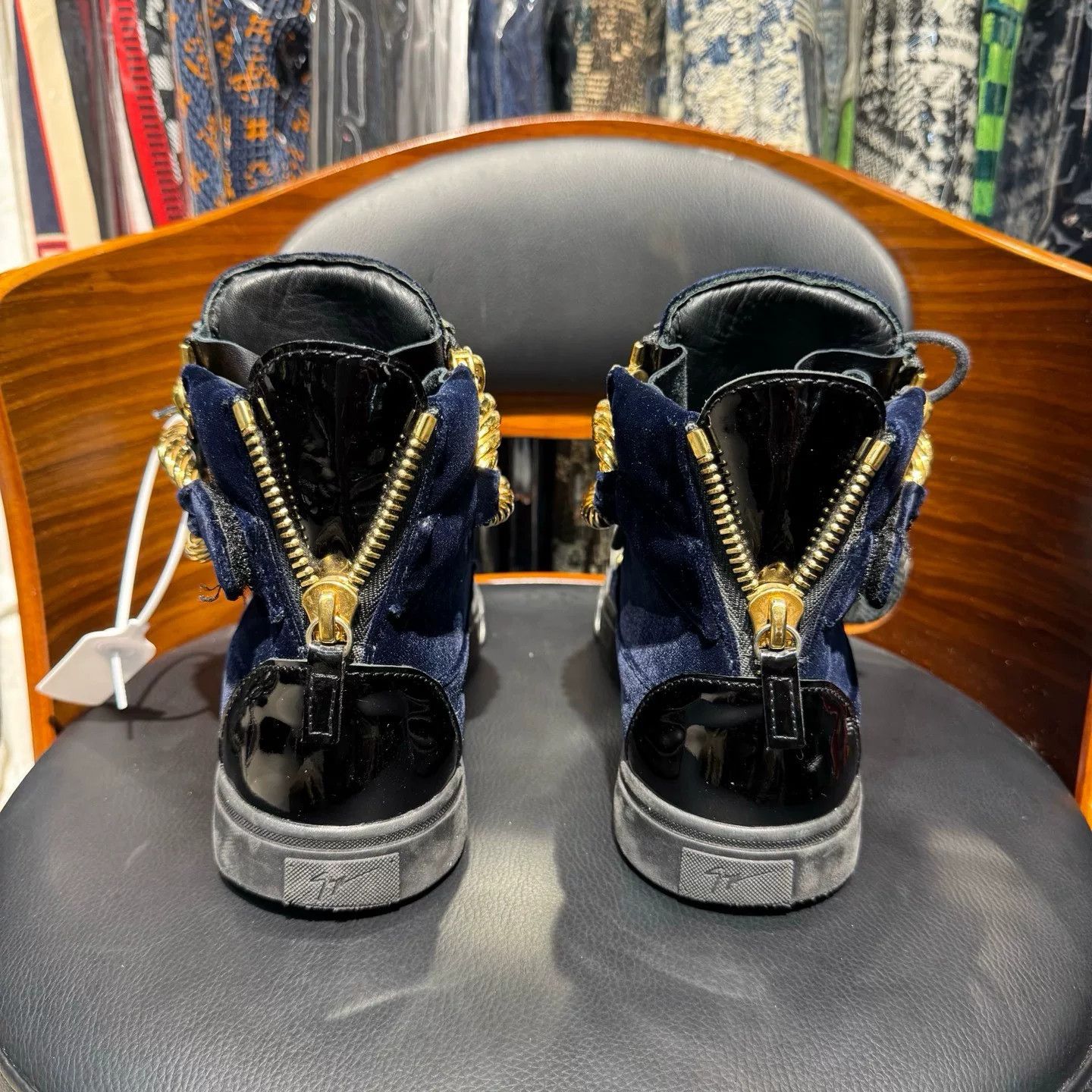 Giuseppe Zanotti Giuseppe Zanotti Casual Blue Hitop Sneakers 40 Men Size US 7.5 / EU 40-41 - 3 Thumbnail