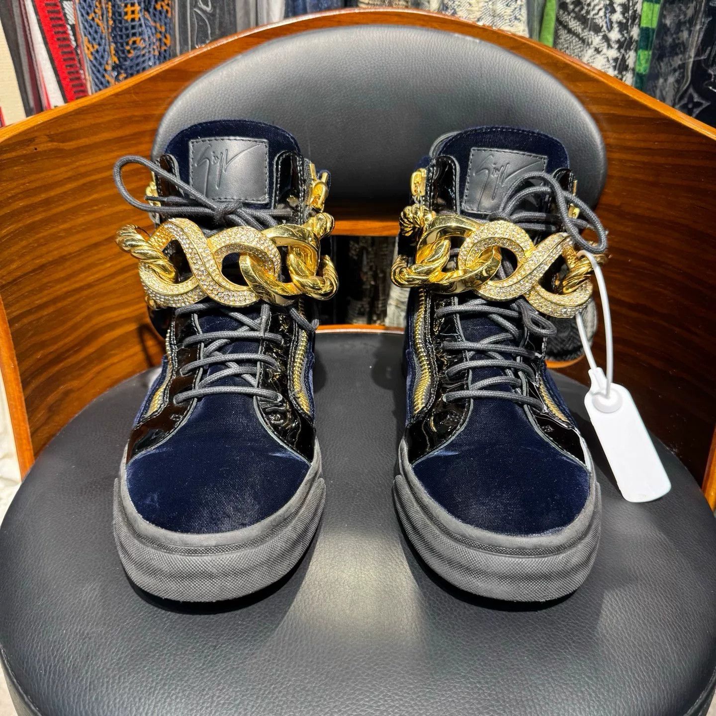 Giuseppe Zanotti Giuseppe Zanotti Casual Blue Hitop Sneakers 40 Men Size US 7.5 / EU 40-41 - 2 Thumbnail