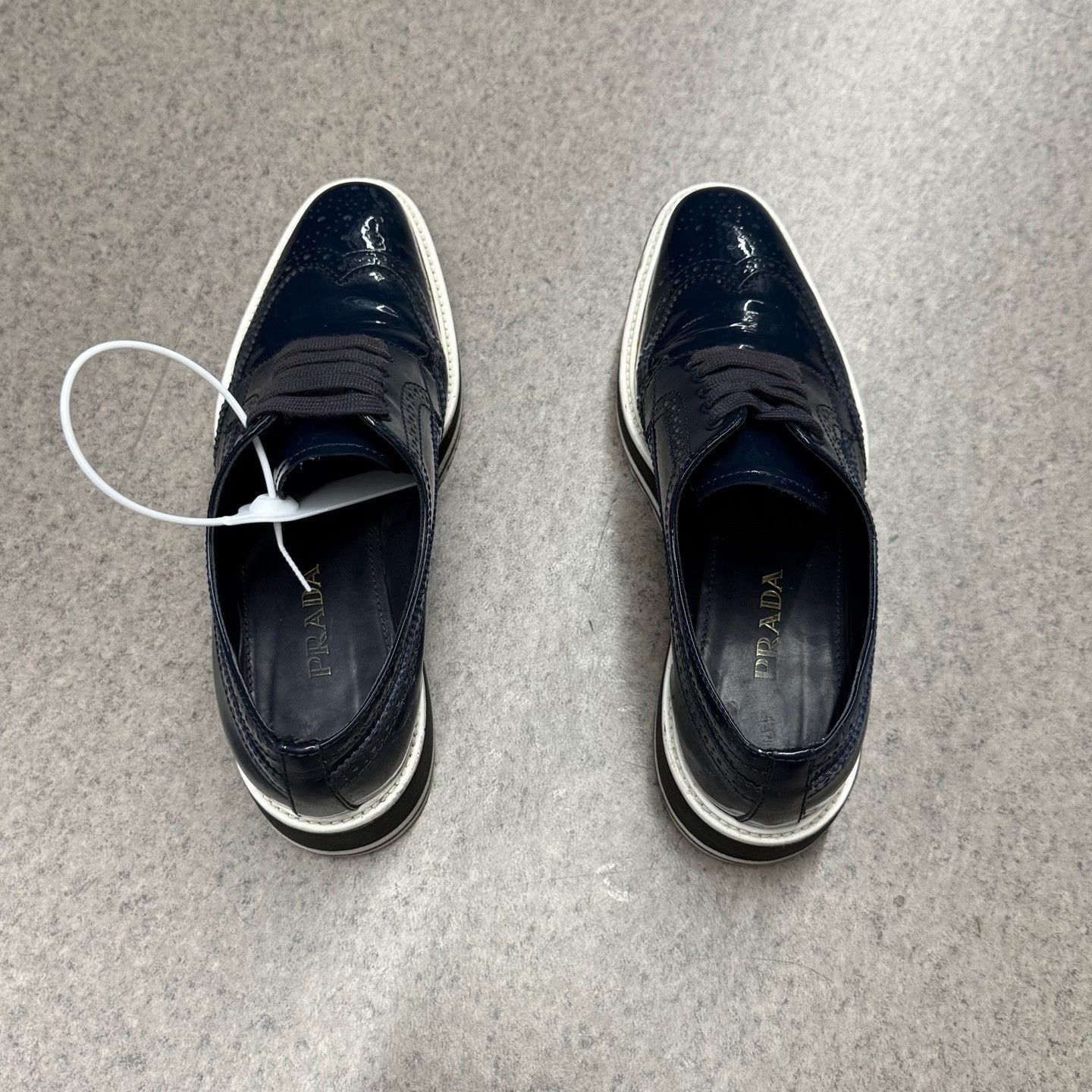 Prada Prada Patent Blue Lowtop Sneakers 38 Women Size US 7.5 / IT 37.5 - 8 Thumbnail