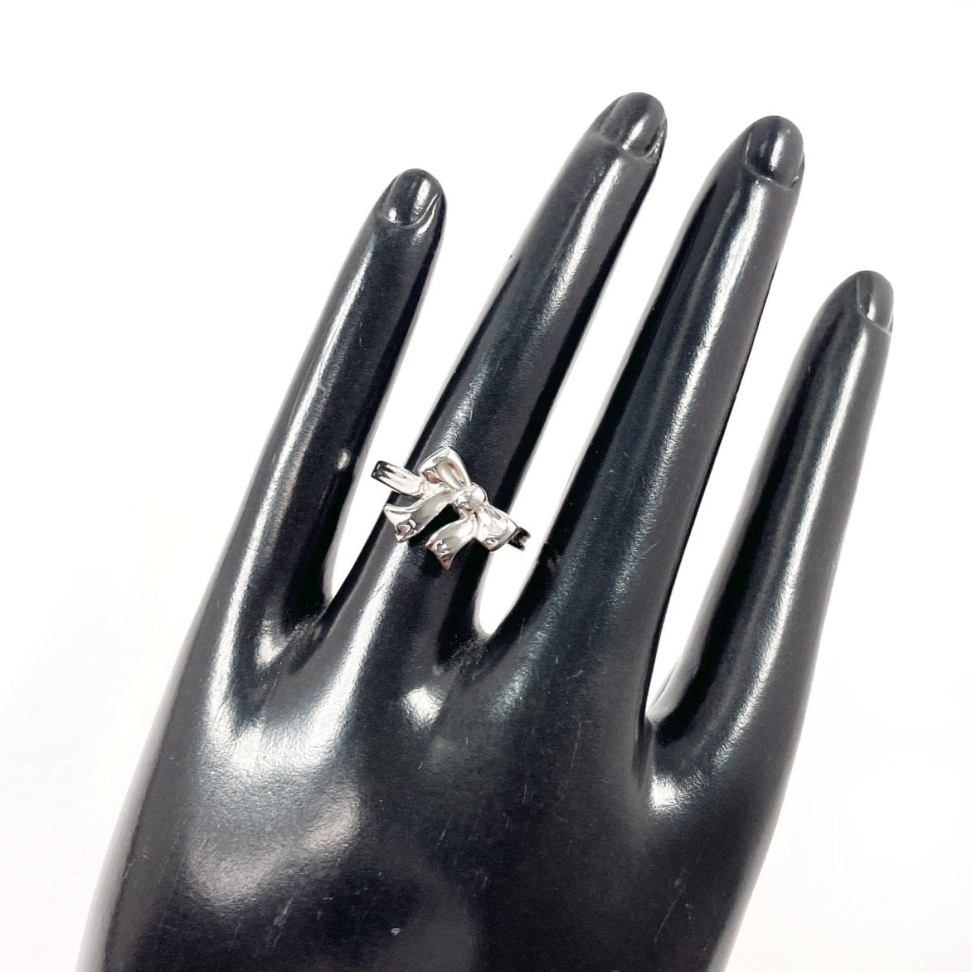Tiffany & Co. TIFFANY&Co. Tiffany Ribbon Ring, Sterling Silver 925, Size 8, Silver, Women's Size ONE SIZE - 8 Thumbnail