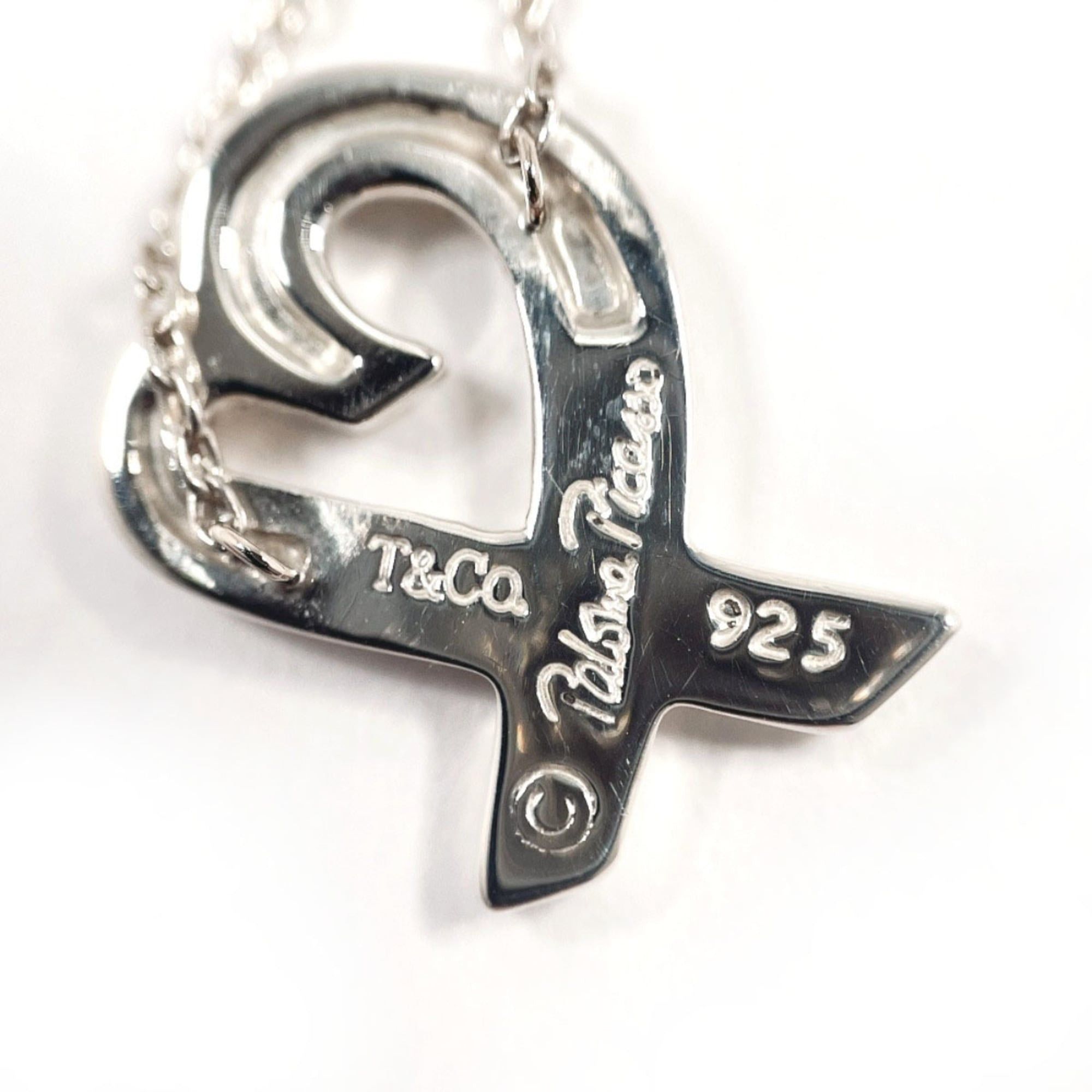 Tiffany & Co. TIFFANY&Co. Tiffany Loving Heart Paloma Picasso Necklace, Sterling Silver 925, Silver, Women's Size ONE SIZE - 4 Thumbnail