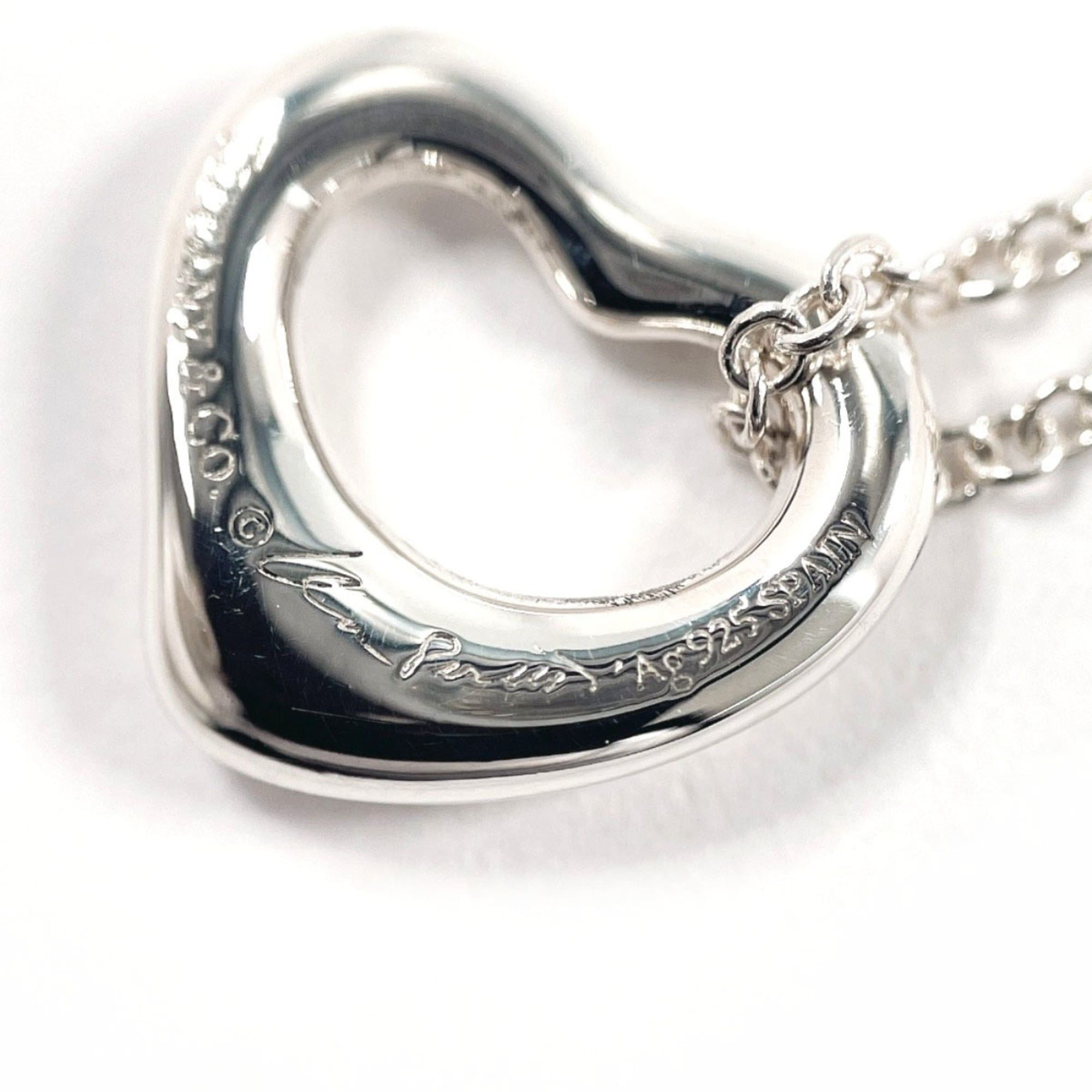 Tiffany & Co. TIFFANY&Co. Tiffany Open Heart Elsa Peretti Necklace, Sterling Silver 925, Women's Size ONE SIZE - 5 Thumbnail