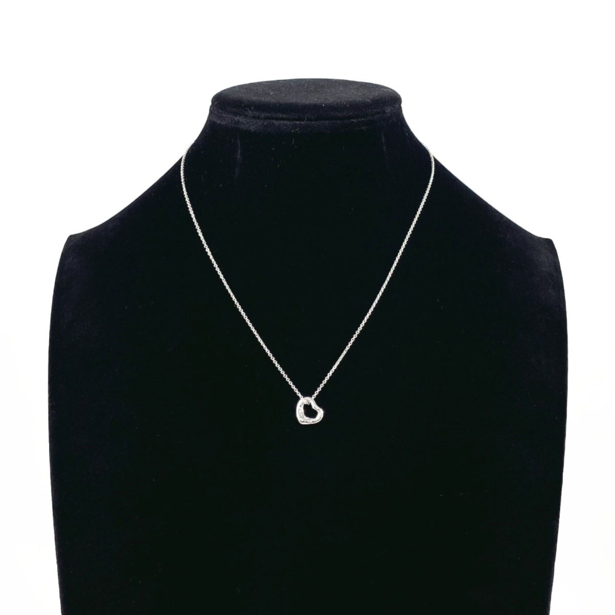 Tiffany & Co. TIFFANY&Co. Tiffany Open Heart Elsa Peretti Necklace, Sterling Silver 925, Women's Size ONE SIZE - 8 Thumbnail