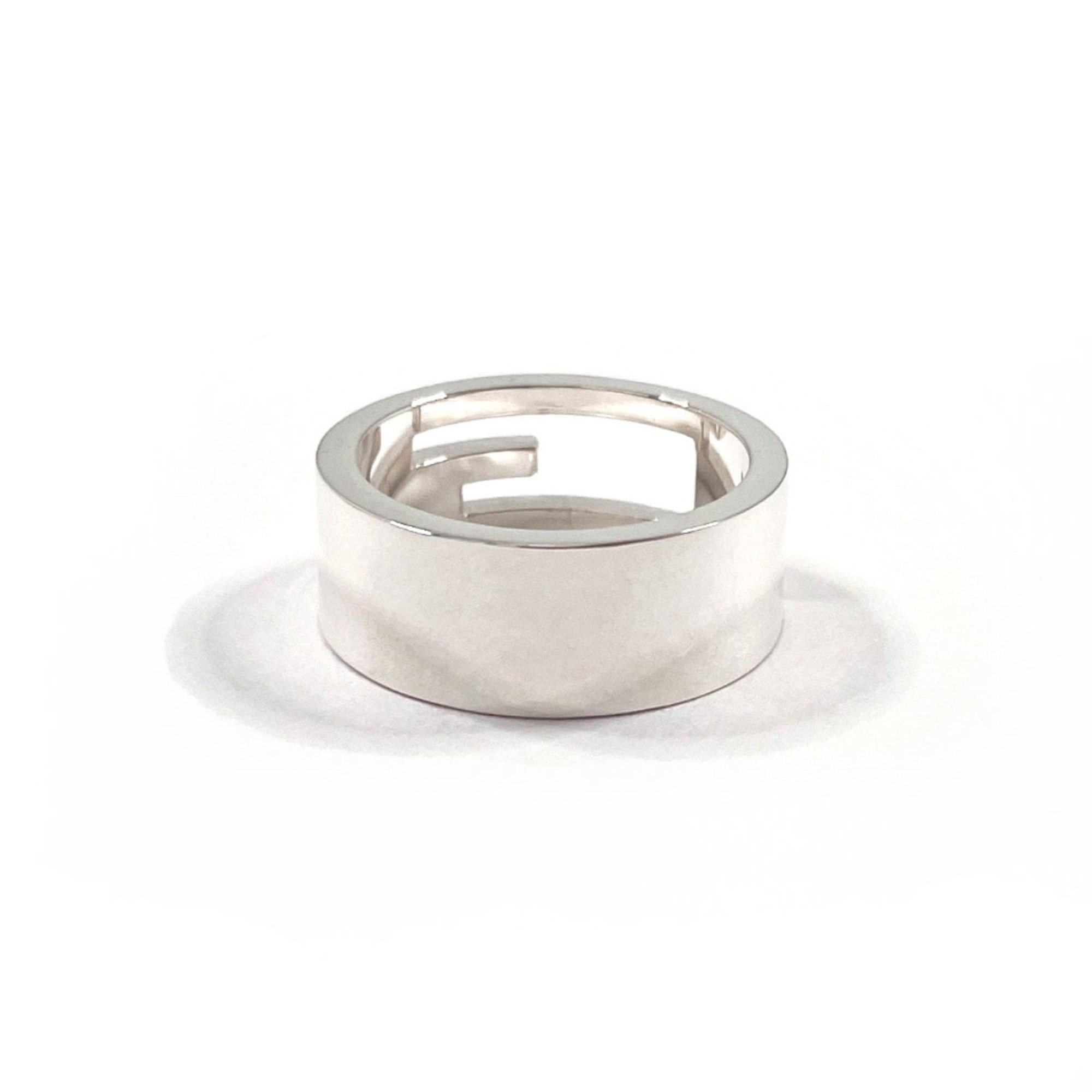 Gucci GUCCI Branded Cutout G Ring, Sterling Silver 925, 13.5cm, Unisex Size ONE SIZE - 2 Thumbnail