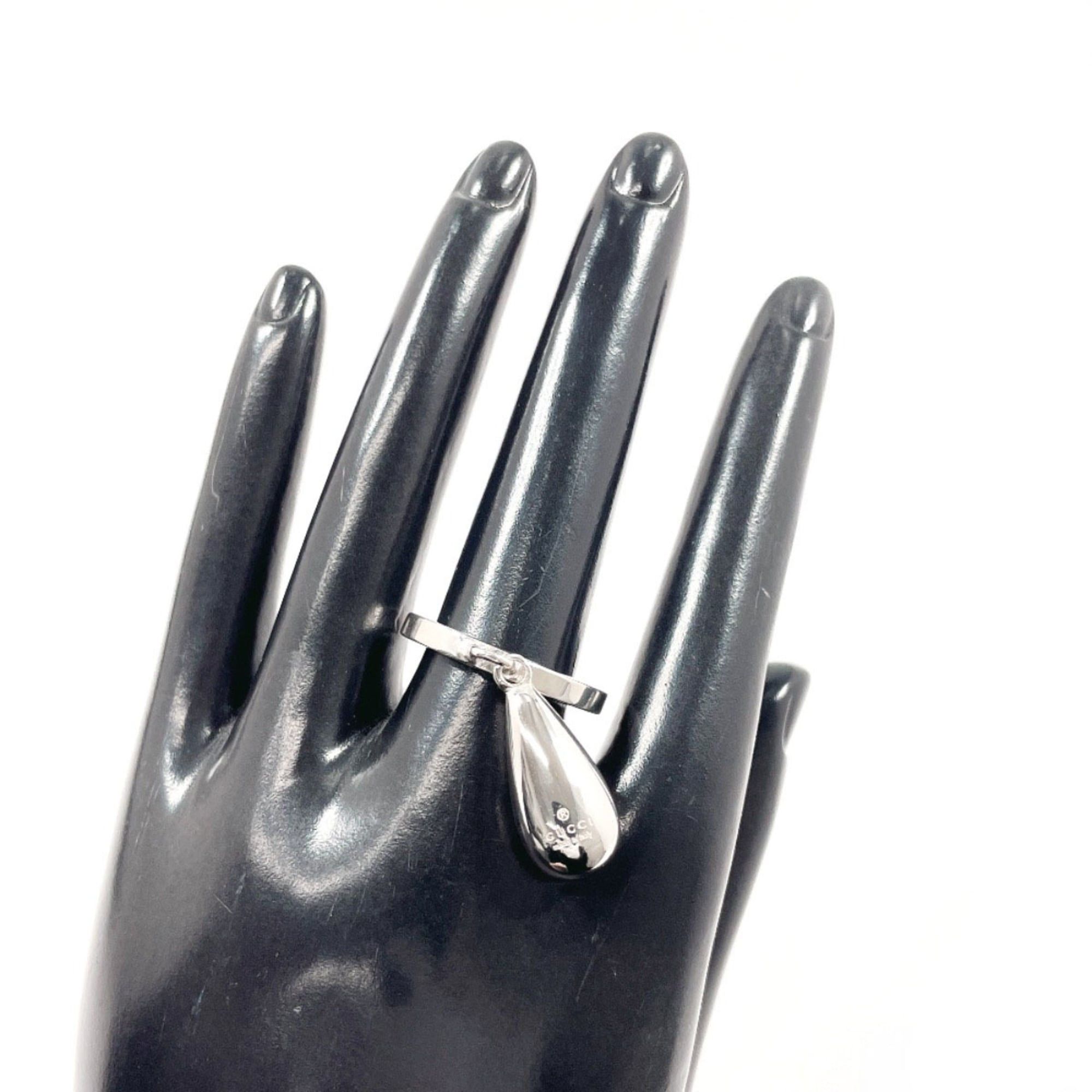 Gucci GUCCI Teardrop Ring, Sterling Silver 925, Size 15.5cm, Unisex Size ONE SIZE - 7 Thumbnail