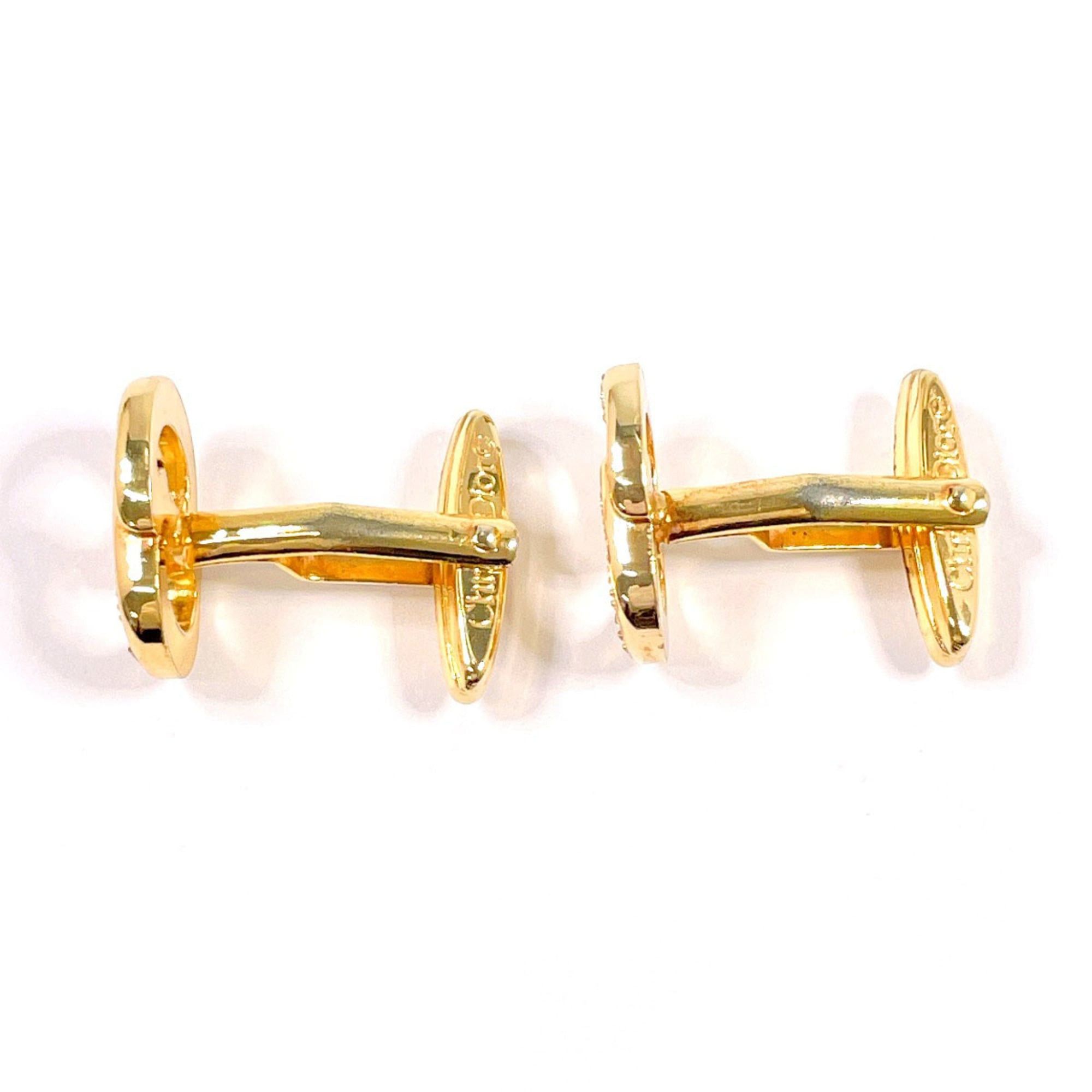 Dior Christian Dior Tie Pin Set Vintage Cufflinks Metal/Stone Gold Men's Size ONE SIZE - 7 Thumbnail
