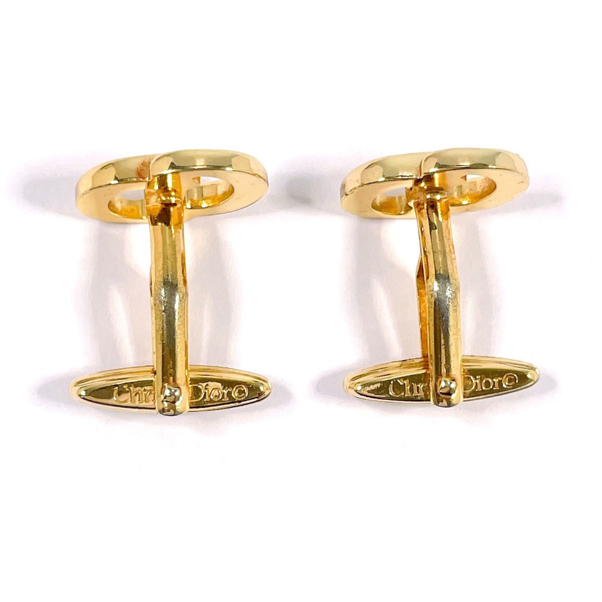 Dior Christian Dior Tie Pin Set Vintage Cufflinks Metal/Stone Gold Men's Size ONE SIZE - 5 Thumbnail