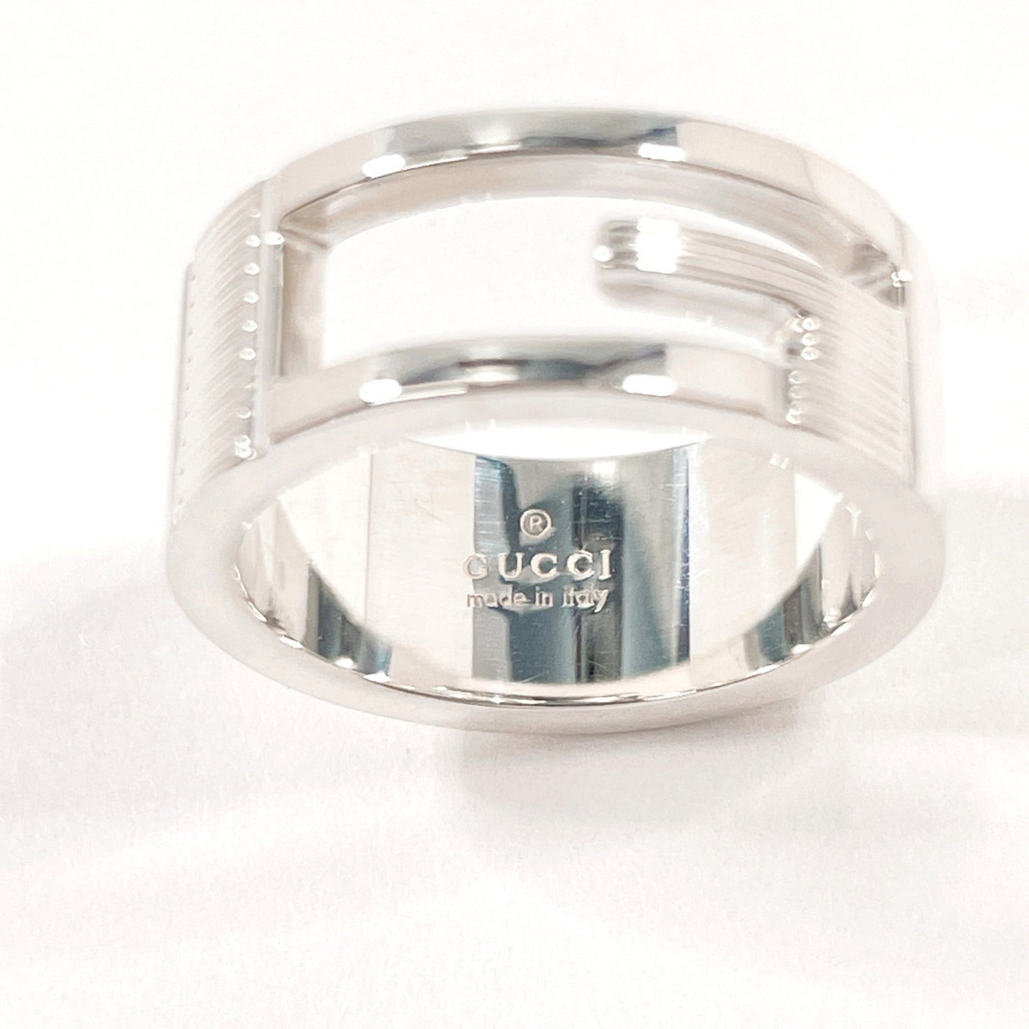 Gucci GUCCI Branded Cutout G Ring, Sterling Silver 925, Size 10, Silver, Women's Size ONE SIZE - 3 Thumbnail