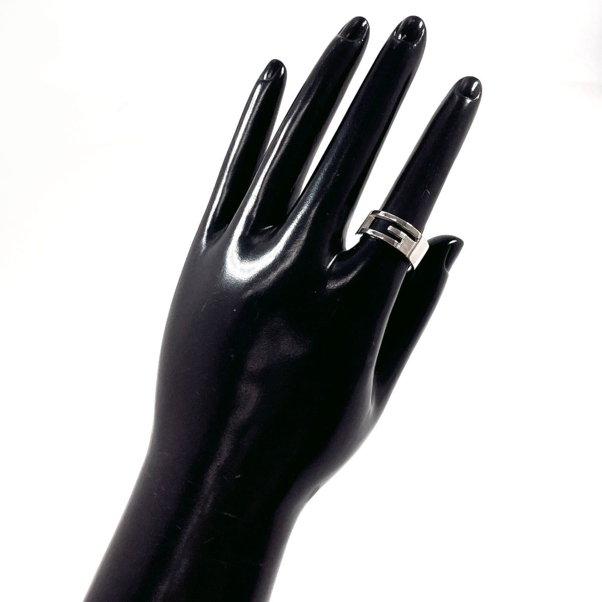 Gucci GUCCI Branded Cutout G Ring, Sterling Silver 925, Size 10, Silver, Women's Size ONE SIZE - 8 Thumbnail