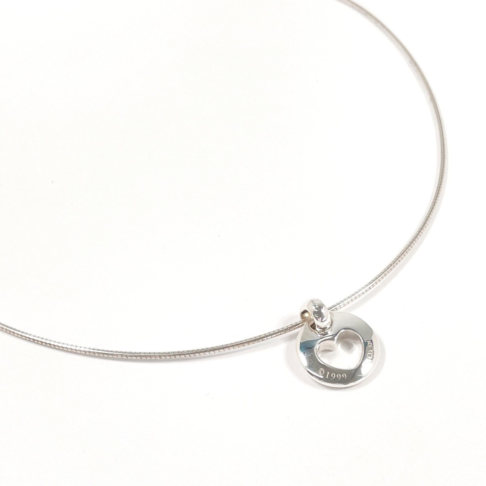 Tiffany & Co. TIFFANY&Co. Tiffany Pierced Heart Necklace, Sterling Silver 925, Silver, Women's Size ONE SIZE - 2 Thumbnail