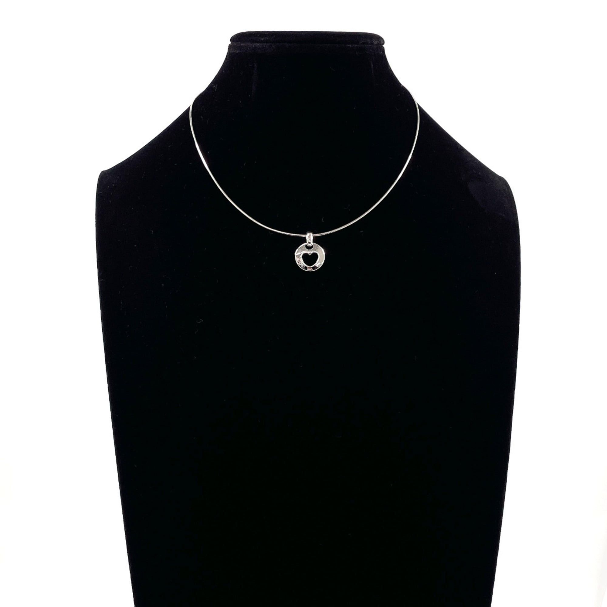 Tiffany & Co. TIFFANY&Co. Tiffany Pierced Heart Necklace, Sterling Silver 925, Silver, Women's Size ONE SIZE - 7 Thumbnail