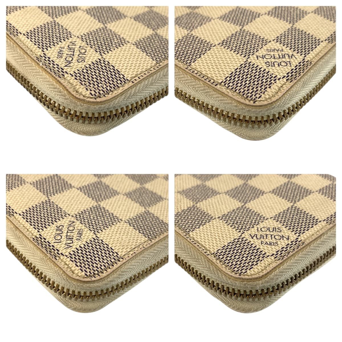 Louis Vuitton Louis Vuitton Louis Vuitton Zippy Wallet Damier Azur Long Wallet Textile Long Wallet N60019 DUTY FREE for USA Size ONE SIZE - 5 Thumbnail
