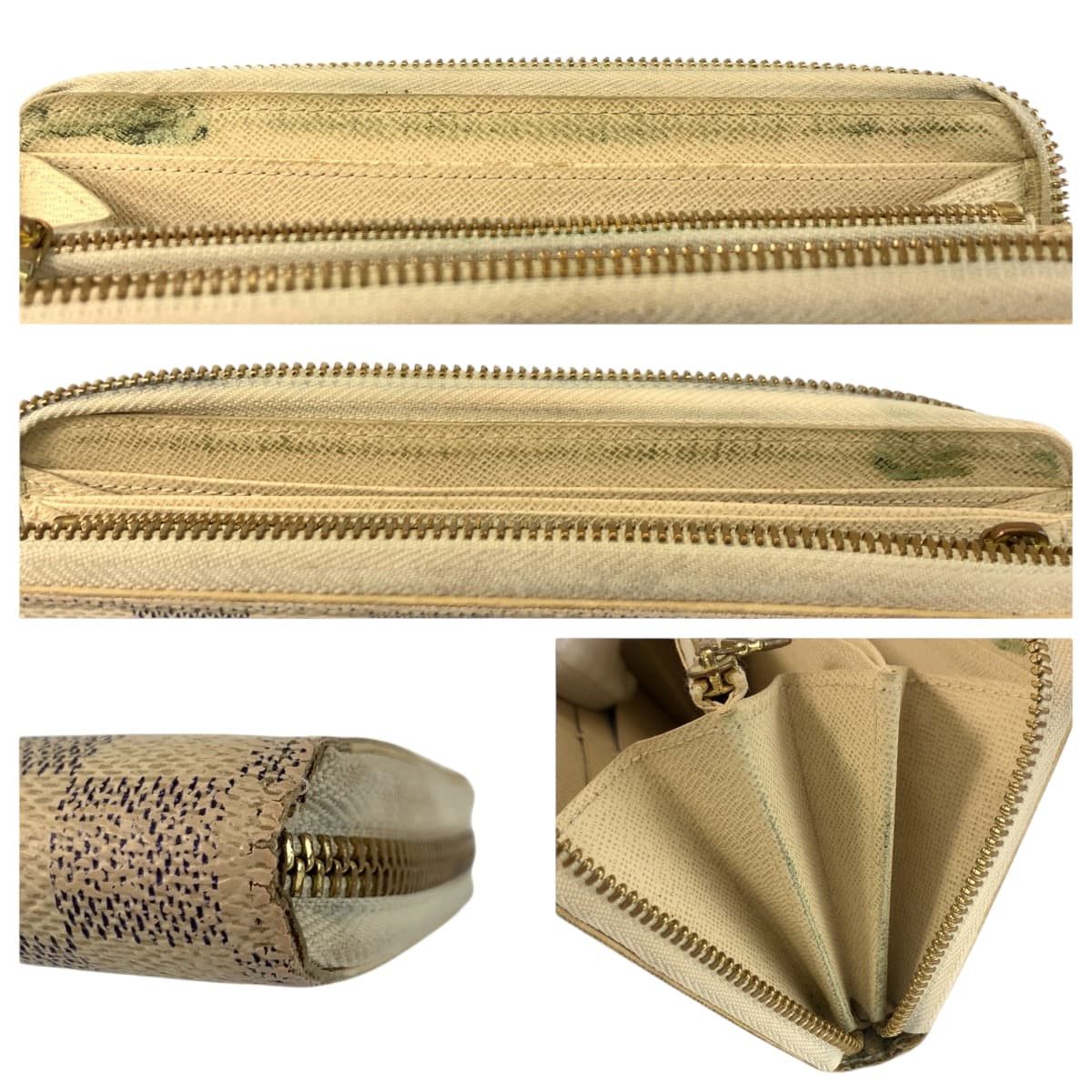 Louis Vuitton Louis Vuitton Louis Vuitton Zippy Wallet Damier Azur Long Wallet Textile Long Wallet N60019 DUTY FREE for USA Size ONE SIZE - 6 Thumbnail