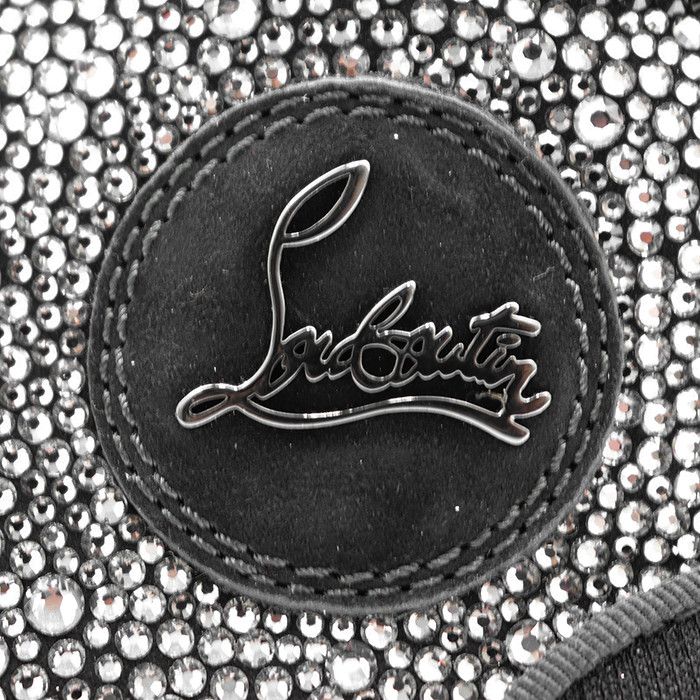 Christian Louboutin Christian Louboutin Christian Louboutin Louis Strass Leather Crystal High Top Sneakers Leather Shoes DUTY FREE for USA Size ONE SIZE - 2 Thumbnail