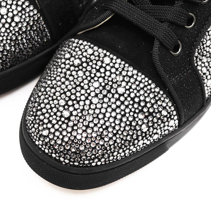Christian Louboutin Christian Louboutin Christian Louboutin Louis Strass Leather Crystal High Top Sneakers Leather Shoes DUTY FREE for USA Size ONE SIZE - 16 Thumbnail
