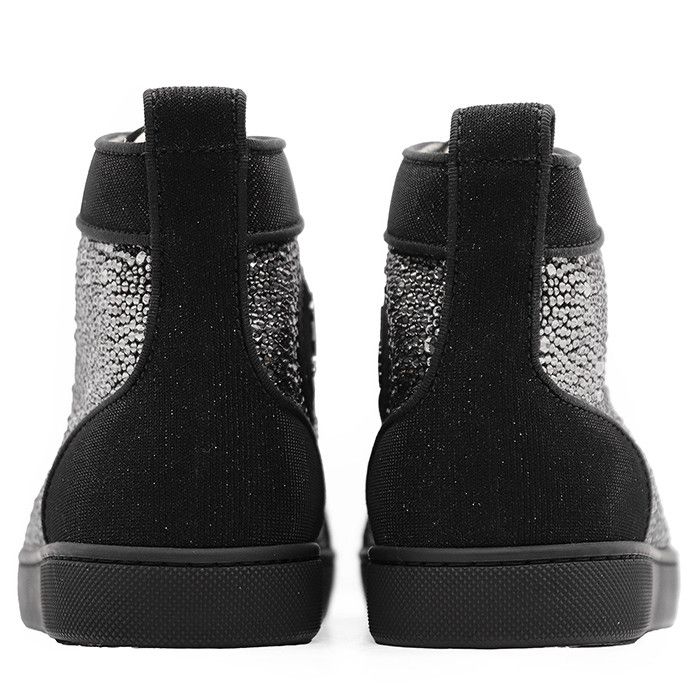 Christian Louboutin Christian Louboutin Christian Louboutin Louis Strass Leather Crystal High Top Sneakers Leather Shoes DUTY FREE for USA Size ONE SIZE - 7 Thumbnail